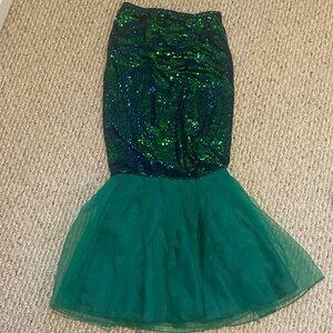 Green Sequin Mermaid Skirt